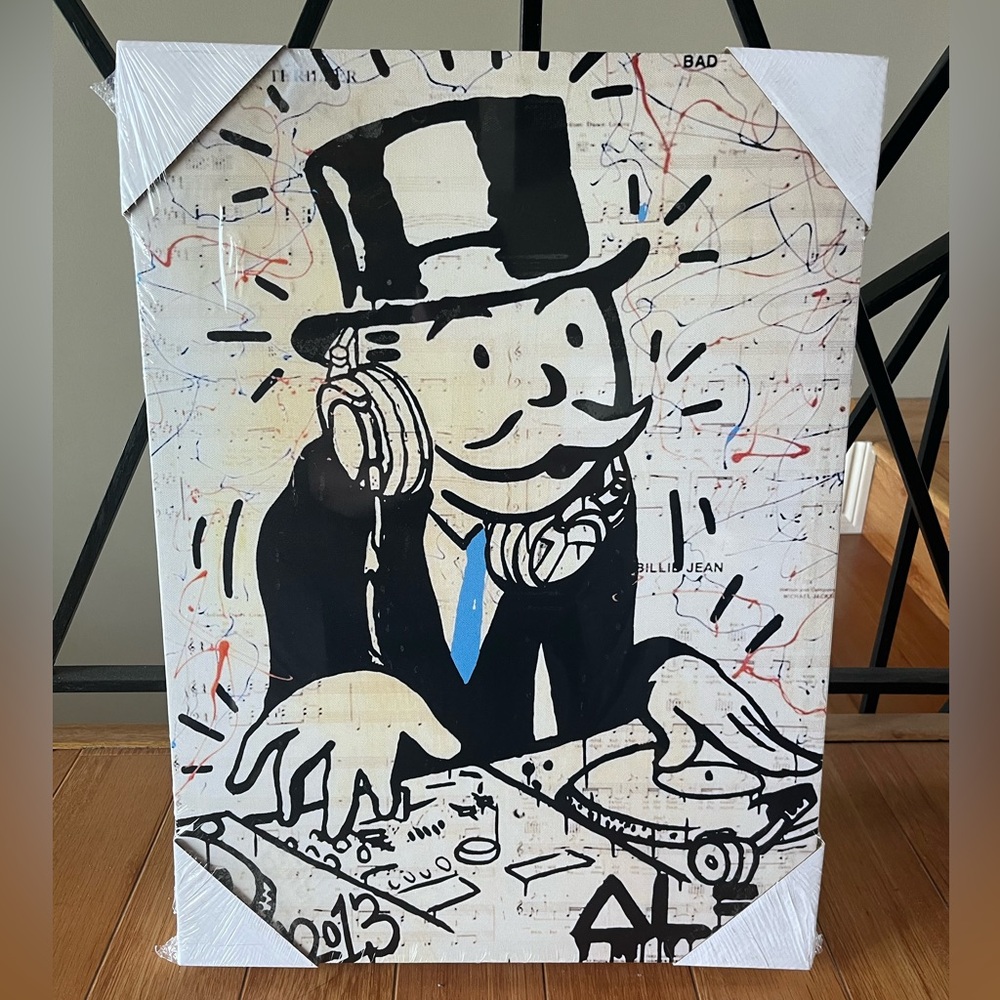 Alec Monopoly Mr. Monopoly DJ Canvas Print